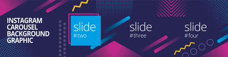 social media carousel background 4 slides for social mediaのイラスト素材