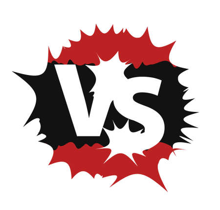 Versus sign. Black and red symbol VS.のイラスト素材