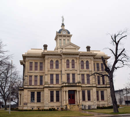 Milam Courthouse on a winter dayのeditorial素材