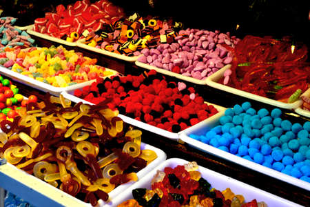 Assorted delicious candiesの写真素材