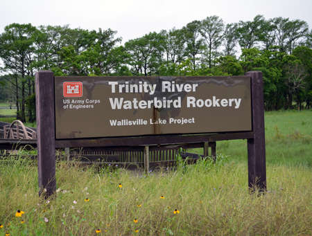 Trinity River Waterbird Rookery Signのeditorial素材
