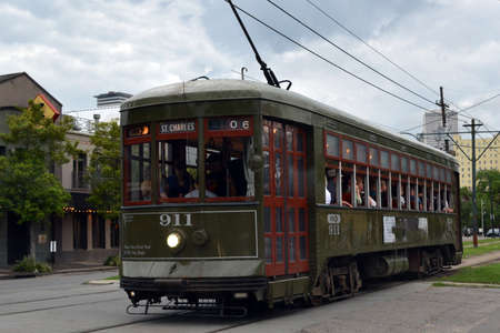 New Orleans Trolley Carのeditorial素材