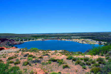 Bottomless Lake in New Mexicoの写真素材