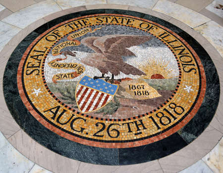 Seal of Illinois State made with tilesのeditorial素材