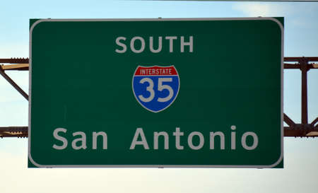 San Antonio Hwy 35 Road Signの写真素材