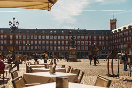 Plaza Mayor, Madrid, Spainのeditorial素材