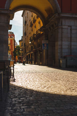 In front of Plaza Mayor in Madrid, Spainのeditorial素材