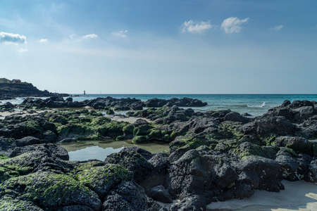 Rocky beach on the island of Koh Samui, Thailand.