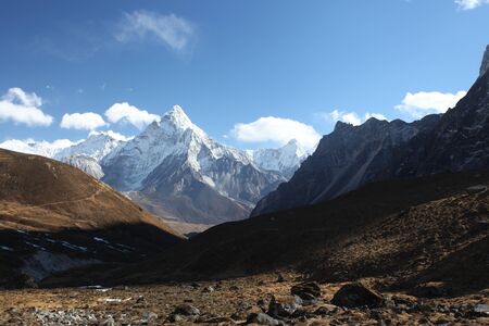 Himalaya mounts  On the way to Gokyo 
