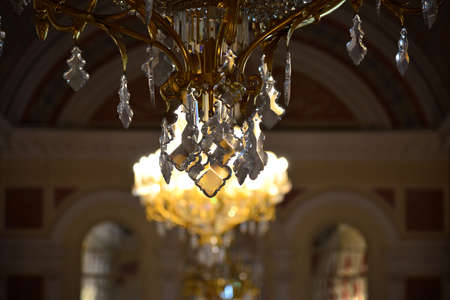 Fragment of a chandelier in the lobby of the Bolshoi Theater.の写真素材