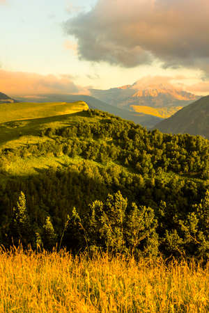 Mountains at sunset
