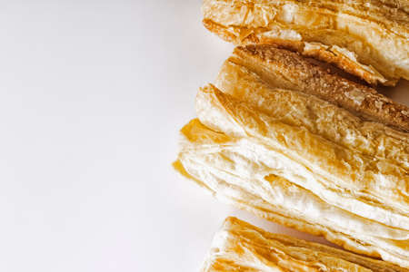The puff pastry is cooked for human consumptionの写真素材