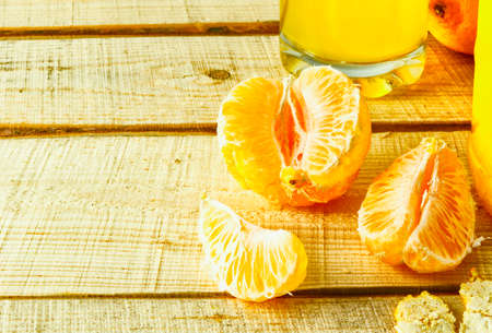 Citrus fruits, and orange juiceの写真素材