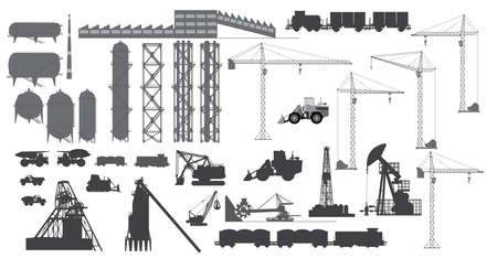 A set of industrial objectsのイラスト素材
