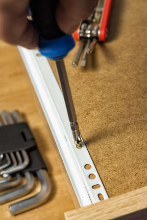 The guide for a furniture box, established on the corresponding place
