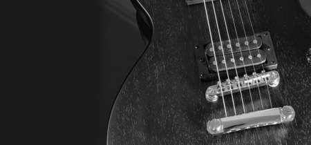 Poster, black electric guitar, six-stringの写真素材