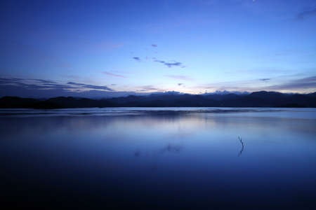 Blue lakeの写真素材