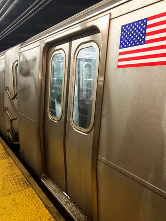 this is a detail of a subwayの写真素材