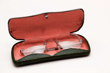Glasses case against white backgroundの写真素材