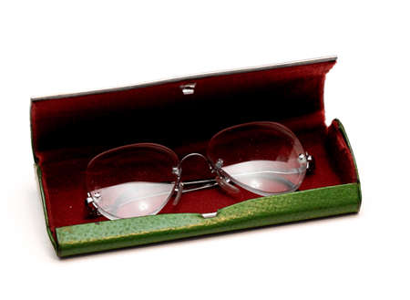 Glasses case against white backgroundの写真素材