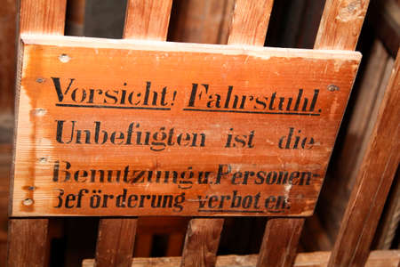 Details of an old mill with tools and equipment, elevatorの写真素材