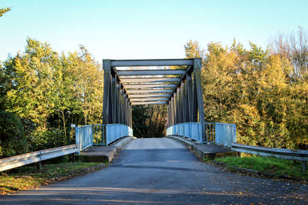 Bridge over the Mittelland canal near Braunschweigの写真素材