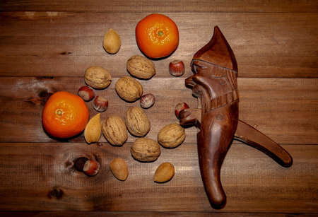 Old nutcracker with nuts