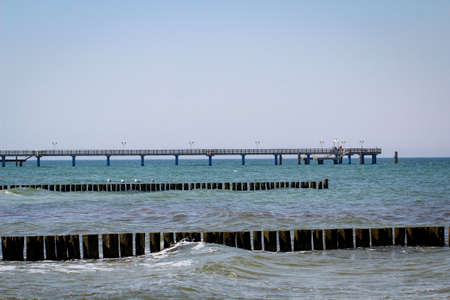 beach and pierの写真素材
