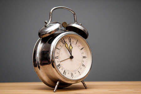 Detail of an old mechanical alarm clock