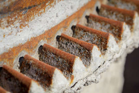 Detail of a concrete mixer, gear wreathの写真素材