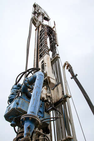 Details of a drill for soil samplingの写真素材