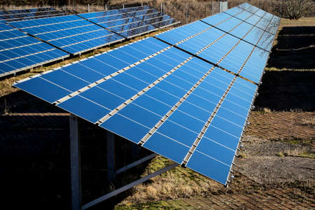 Renewable energy with solar modules in the sunshine