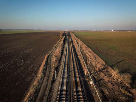 these are details of points, rails and infrastructureの写真素材