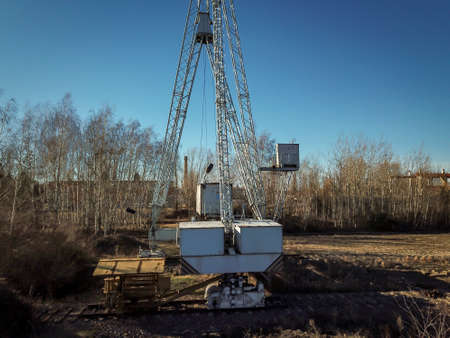 Old crane on rails