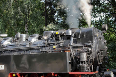 An old narrow gauge steam locomotive