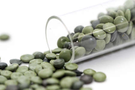 Granules in various forms and containersの写真素材