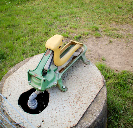 A device at a well on a paddock, probably a potion