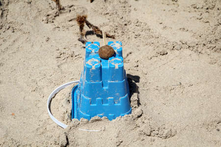 Sandpit, playground with shovels and buckets for children to play