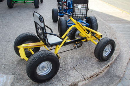 Pedal car, bicycle, tandem for the holiday fun