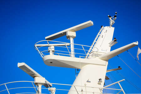 Radar of a ship, radar ship for safe passage on the seaの写真素材