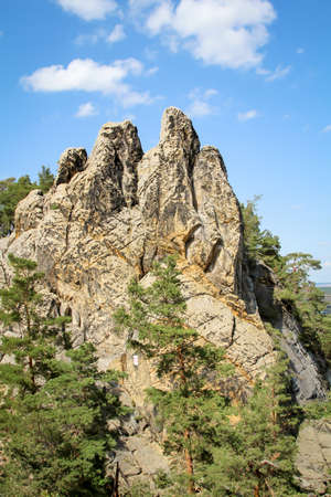 Resin, mountains, rocks of sandstone form a beautiful landscapeの写真素材