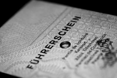 An old disused driver's license, invalid driver's licenseの写真素材
