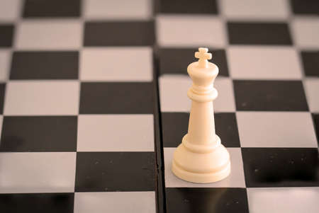 Chess pieces placed on a game board