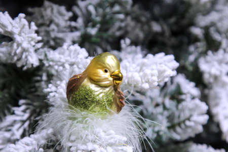 Glass decorations, Christmas tree decorations hanging on a Christmas tree for embellishment.の写真素材