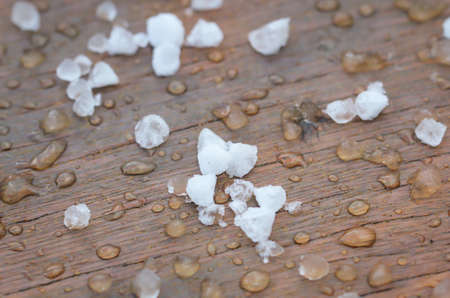 Lots of hailstones immediately after the impact. Hailstones can cause great damage.