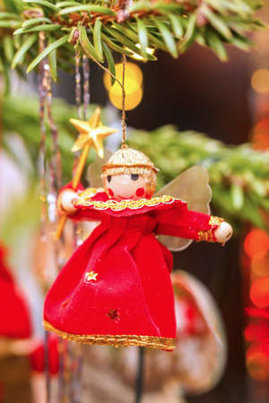 Christmas tree decorations on a Christmas treeの写真素材