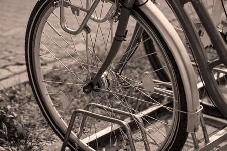Details of a bicycle. Bicycle front partの写真素材
