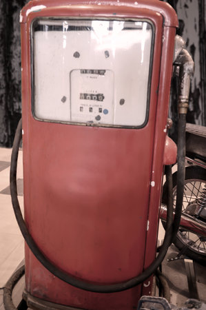 An old gasoline pump, gasoline pump, retro gasoline pump.の写真素材