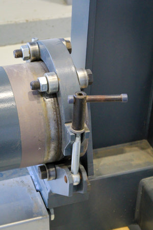 A roller is in a folded position. Part of an industrial plant.の写真素材