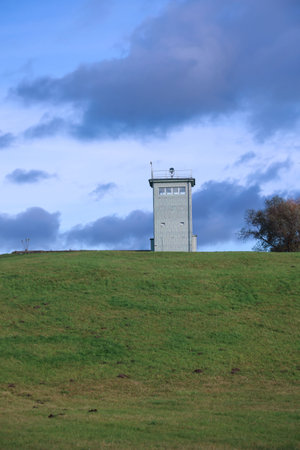 An observation tower on a border. Also used as a command post.の写真素材
